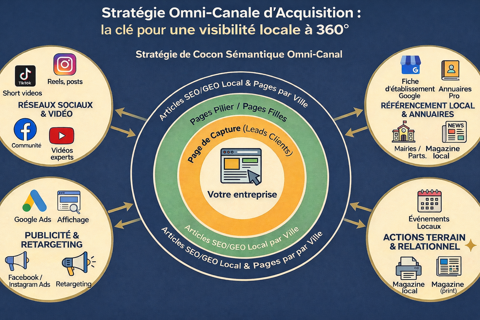 Cocon sémantique omni-canal — Stratégie Digitale 360° par Hubert Eymonot